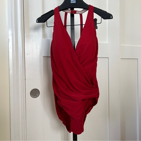 Miraclesuit Wrapsody One Piece Cayenne Red - Picture 5 of 12